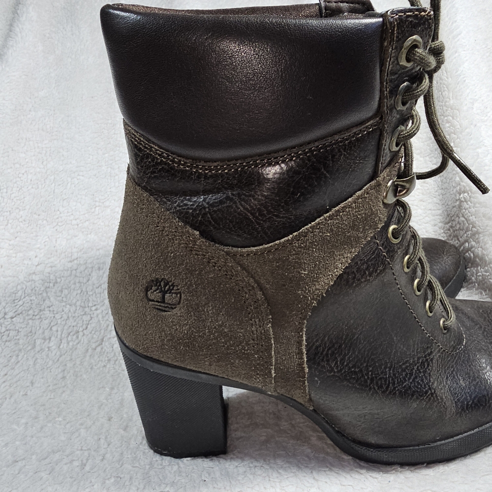 Timberland Women's Brown Leather Ankle Boots - Picture 7 of 14